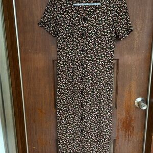 Vintage floral button dress